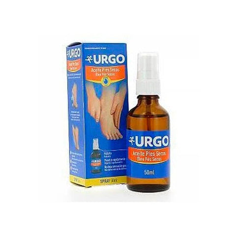 Jag Couture London New York Urgo Dry Feet Oil Spray 50ml bottle, designed to moisturize and soothe dry, cracked feet.