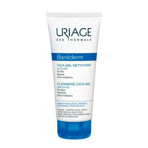 Uriage Bariéderm Cica-Cleansing Gel 200 ml by Jag Couture London - New York, gentle skincare gel for sensitive skin.