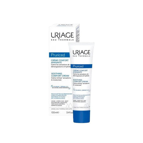 Uriage Pruriced Soothing Cream in 100ml jar, designed for skin relief, with the Jag Couture London New York branding visible.