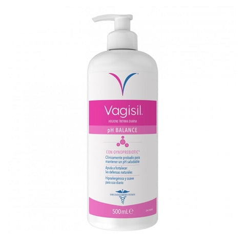 Jag Couture London New York Vagisil Gynoprebiotic Intimate Gel 500 ml bottle with pump for feminine comfort and freshness.