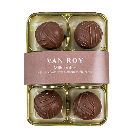 Jag Couture London - New York Van Roy 6 pack of milk chocolate truffles in cello