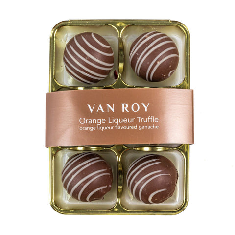 Jag Couture London - New York Van Roy 6 pack of orange liqueur truffles in cello
