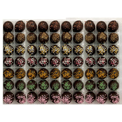 Jag Couture London - New York Vegan Truffles Selection - coffee, spiced rum, champagne, cherry Bakewell, orange, lime, raspberry