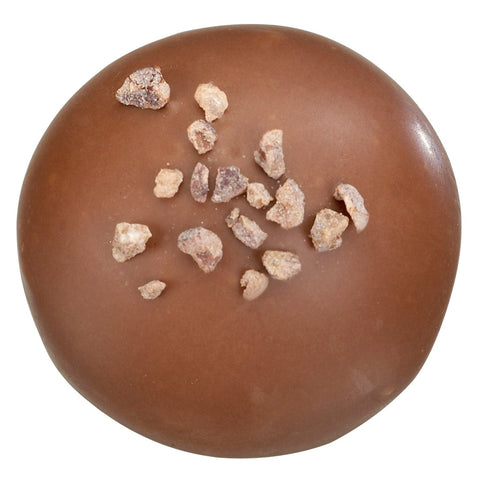 Jag Couture London Vigo milk chocolate with soft milk ganache, 15.2g, displayed in an elegant chocolate piece.