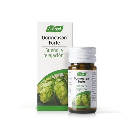 Vogel Dormeasan Forte herbal sleep capsules in a bottle, designed to promote restful sleep, by Jag Couture London New York.