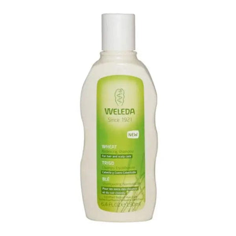 Weleda Wheat Balancing Shampoo 190ml by Jag Couture London - New York, showing the shampoo bottle with label and packaging details.