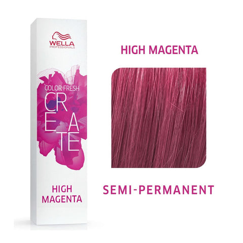 Wella CF-Cr High Magenta hair color cream in 60ml tube, by Jag Couture London New York, vibrant magenta shade for bold hair color.