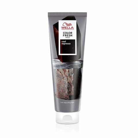 Wella Color Fresh Mask Fun Cool Espresso 150ml by Jag Couture London New York, showing the deep espresso-colored hair mask container.