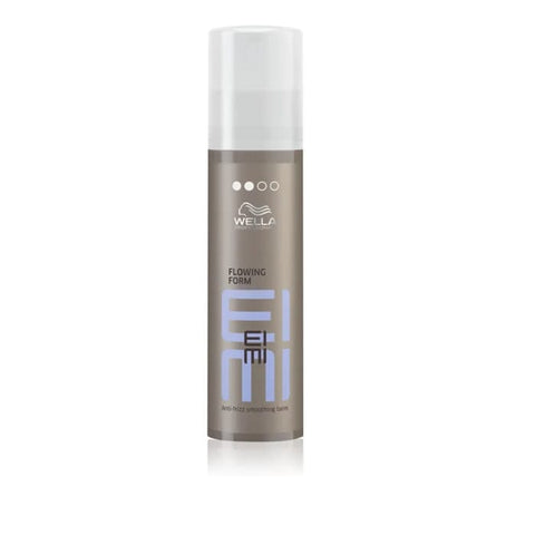 Wella Eimi Flowing Form Anti-Frizz Hair Balm in 100ml bottle, smooths and controls frizz for sleek, manageable hair.