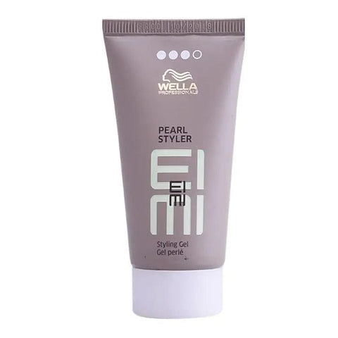 Wella Eimi Pearl Styler Gel 30ml in a clear jar with pearl-like finish, designed for styling and shaping hair.