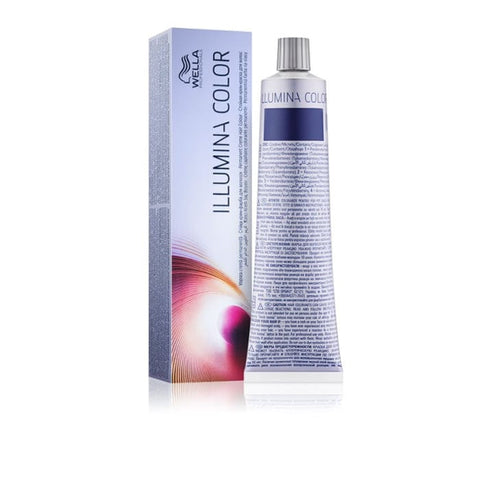 Wella Illumina Color 6/16 permanent hair color in 60ml tube, by Jag Couture London New York, showing vibrant hair dye product