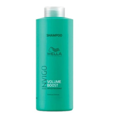 Wella Invigo Volumen Boost Shampoo 500ml with vibrant packaging, designed to add volume and fullness to hair.