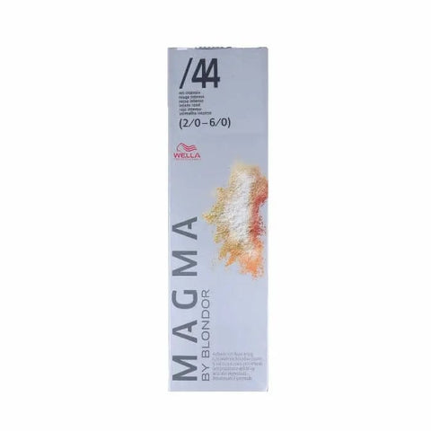 Jag Couture London New York Wella Magma Color 44 120g hair dye in shades 2/0 to 6/0, showcasing the product packaging.
