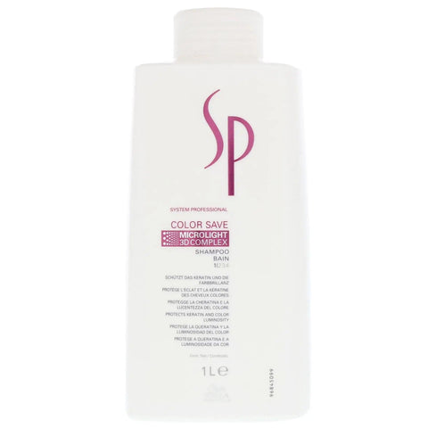 Jag Couture London New York Wella Sp Color Save Shampoo 1000ml bottle with label and cap.