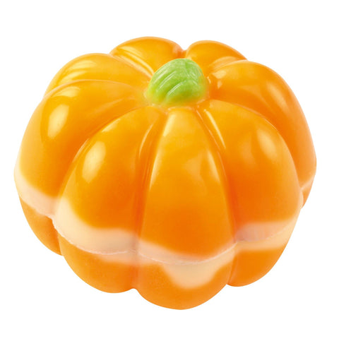 White chocolate pumpkin with hazelnut filling and orange finish, 13g, from Jag Couture London - New York.