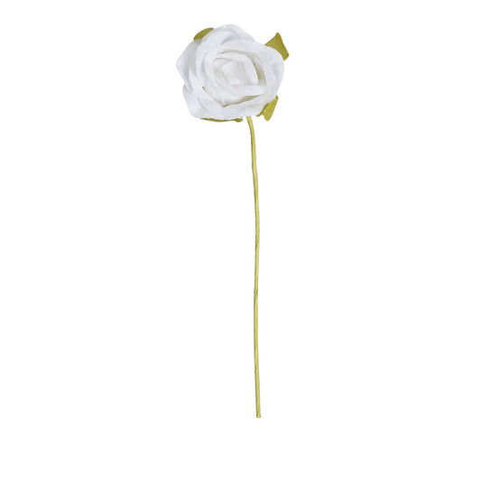 Jag Couture London - New York White rosebud decoration - 8.5cm x 2cm