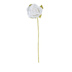 Jag Couture London - New York White rosebud decoration - 8.5cm x 2cm