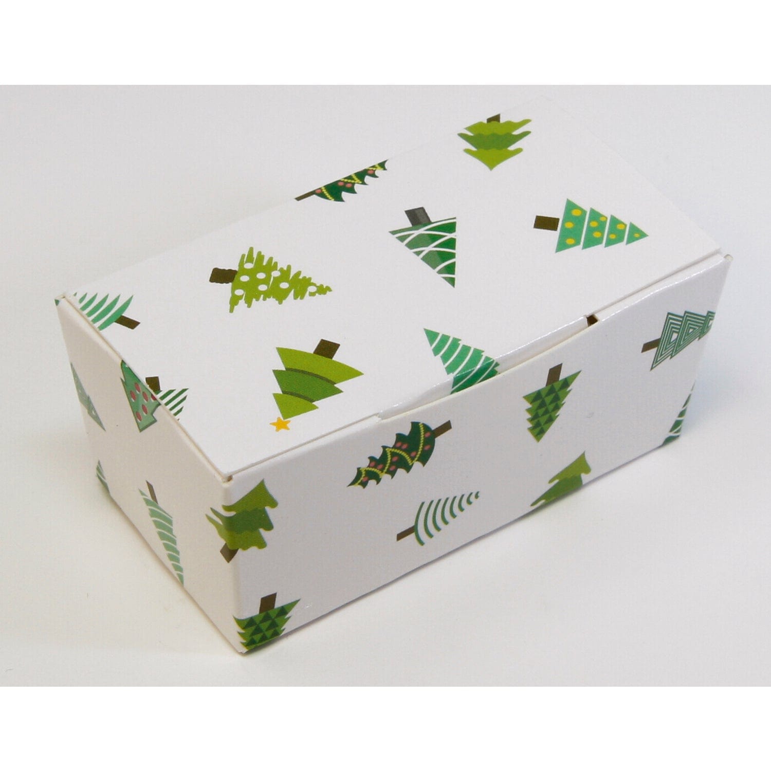 Jag Couture London - New York White with Christmas tree design 2 choc box
