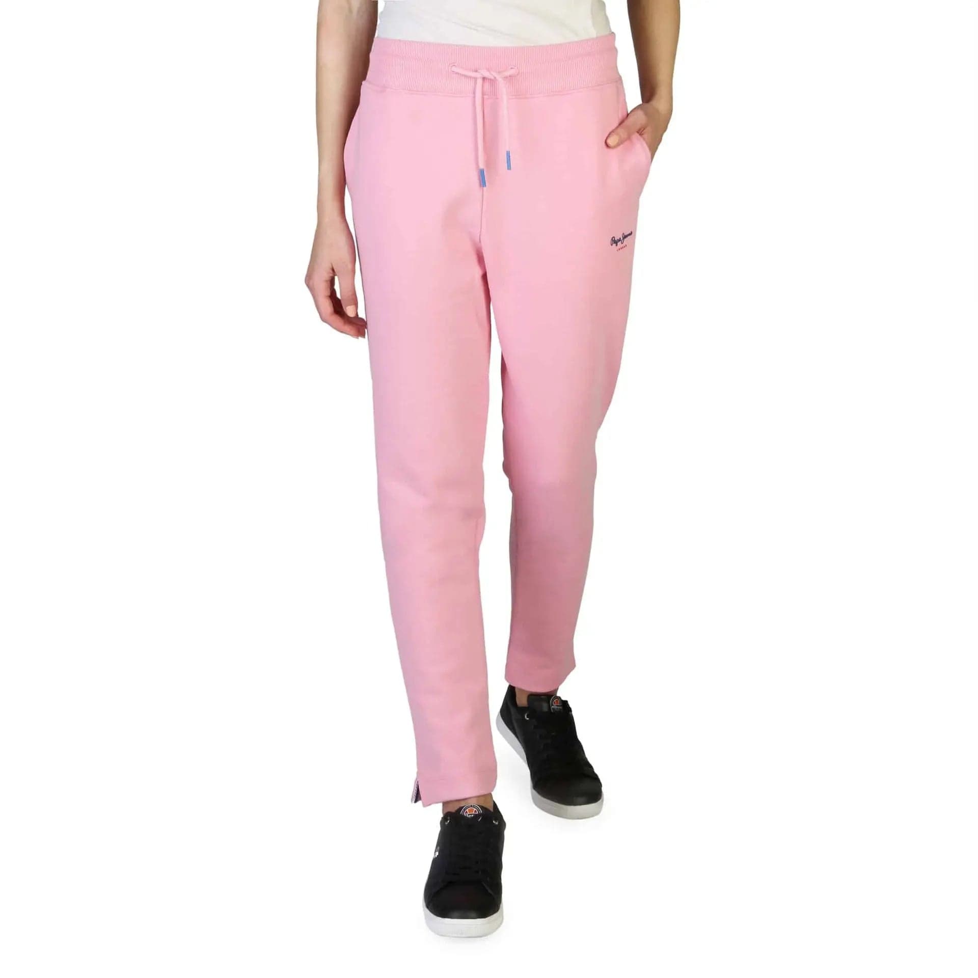 Pepe Jeans Calista pink denim jeans by Jag Couture London-New York, styled on a model showcasing fit and color.