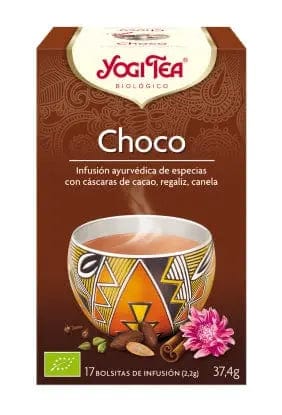 Yogi Tea Chocolate box with 17 tea bags by Jag Couture London New York, featuring chocolate-flavored herbal tea