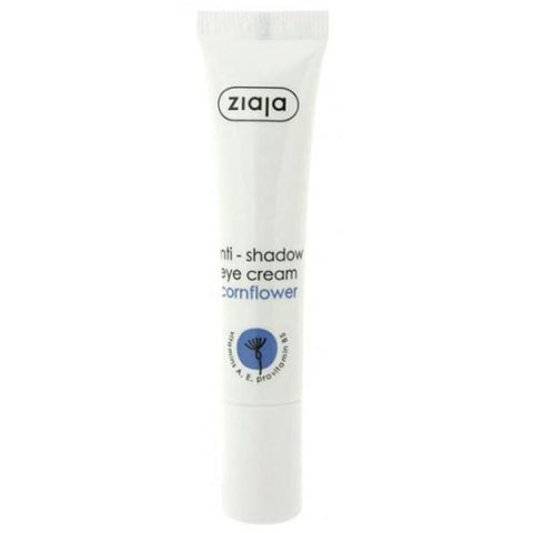 Ziaja Anti-Ojeras eye contour cream with cornflower, 15ml, for reducing dark circles and puffiness around the eyes.