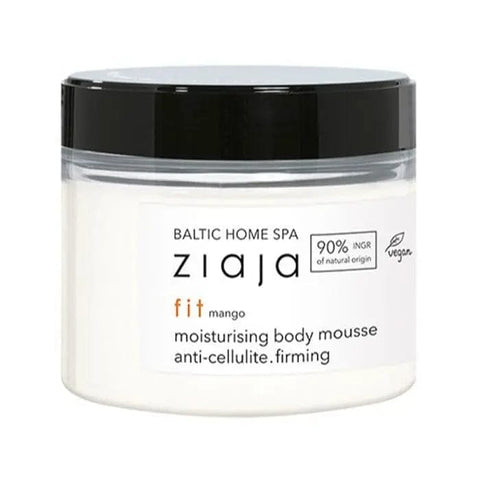Ziaja Baltic Home Spa Fit Mousse Corporal Hidratante 300ml, moisturizing body mousse, in a pump bottle, on a neutral background.