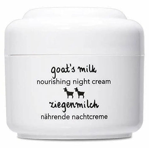 Ziaja Leche De Cabra Night Facial Cream by Jag Couture London New York, 50ml jar of goat milk moisturizer for nighttime skincare.