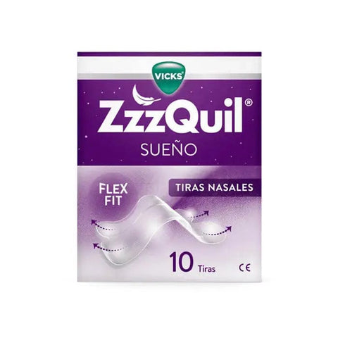 Jag Couture London - New York ZzzQuil Sleep Nasal Strips, pack of 10, designed to help improve nasal airflow for restful sleep.