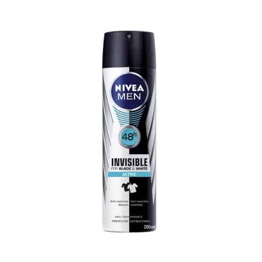 Jag Couture London Nivea Men Invisible For Black And White Active Deodorant Spray 200ml