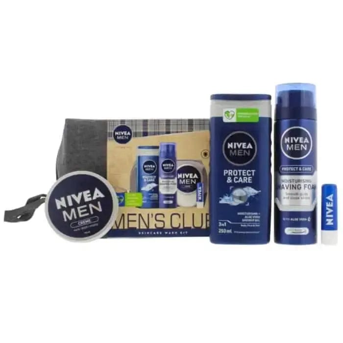 Jag Couture London Nivea Men's Club Skincare Shower Gel 250ml Crema 75ml Moist Shaving Foam 200mlbalsamo Facial 5 5 Neceser