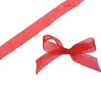 Jag Couture London Red Organza Woven Edge Ribbon