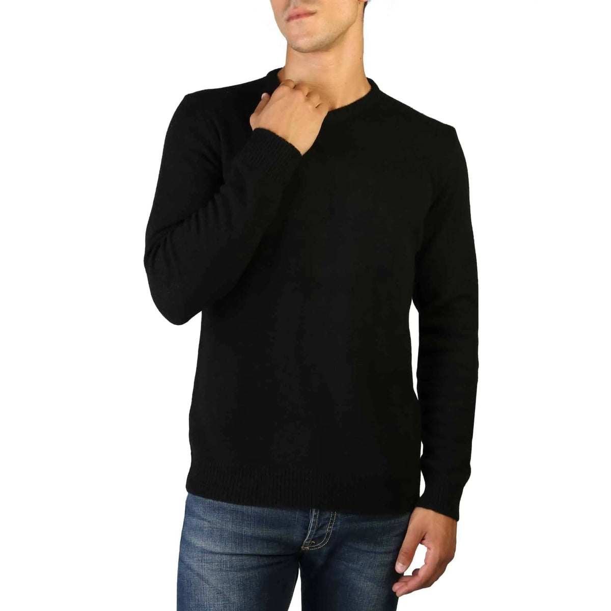 Jag Couture London S 100% Cashmere - C-NECK-M - Black