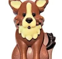 Jag Couture London Shep The Sheepdog - Decorated Solid Milk Chocolate - Appr 37Pcs