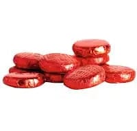 Jag Couture London Strawberry Crème - Dark Chocolate Covered Fondant In Red Coloured Foil 120Pcs