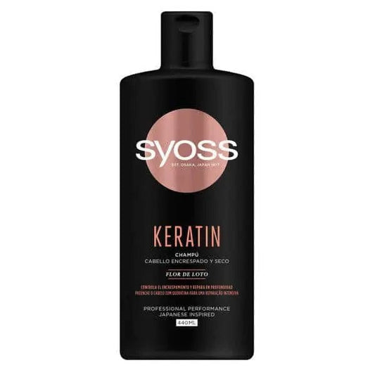 Jag Couture London Syoss Keratin Champú Cabello Encrespado y Seco 440ml