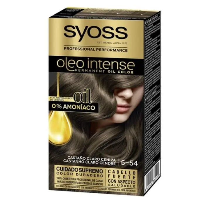 Jag Couture London Syoss Oleo Intense Permanent Hair Color 5-54 Light Ash Brown