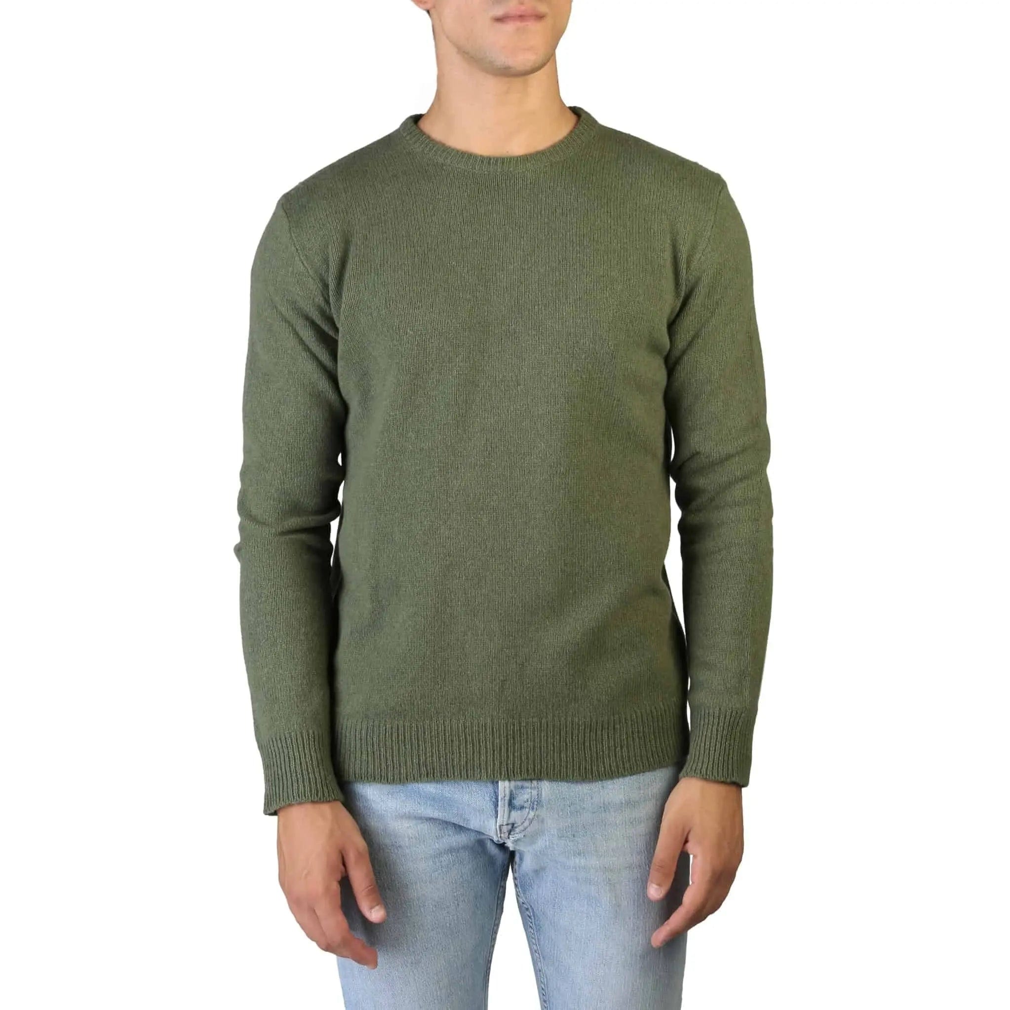 shopify MEN 100% Cashmere - C-NECK-M - Green